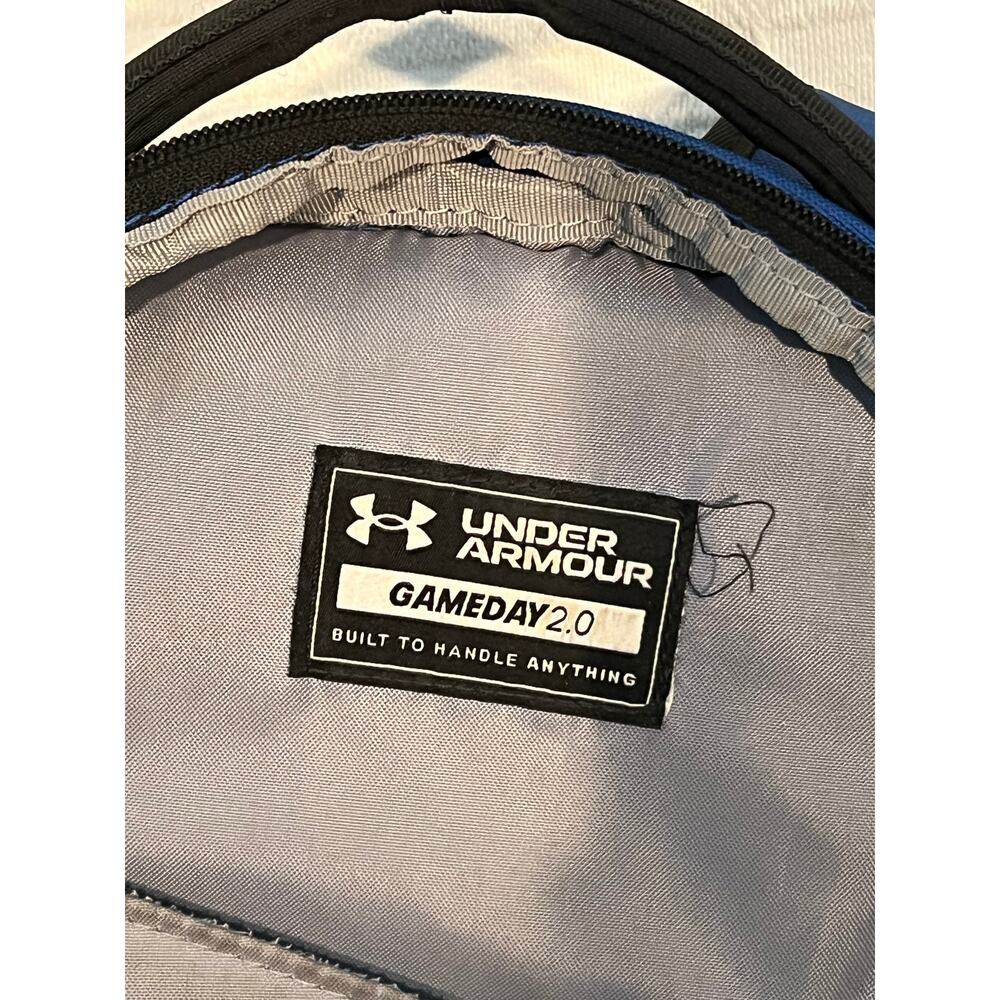 Under Armour Unisex Gameday 2.0 Blue Black Backpack - Picture 5 of 5